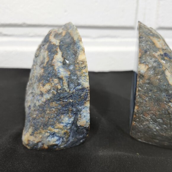 Vintage Blue Agate Stone Bookends by Brazil Gems - Picture 6 of 9
